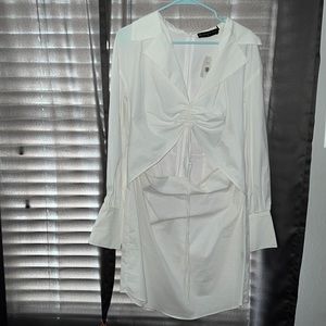 F2F Drawstring Shirt dress